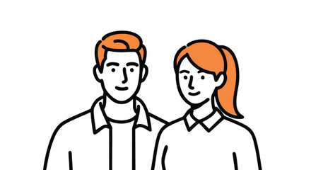 Professional business team illustration ready to collaborate and succeed in modern working environment