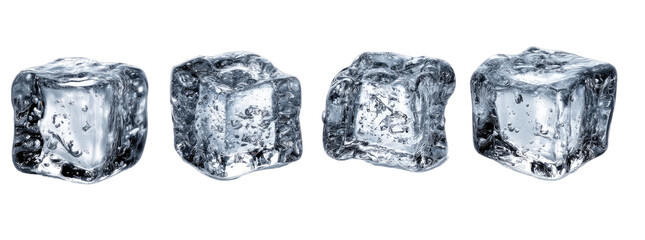 Four frosty ice cubes