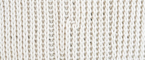 Close-up of textured white knit wool sweater fabric , wintery, cashmere
