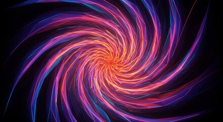 Polygonal Neon Vortex Background