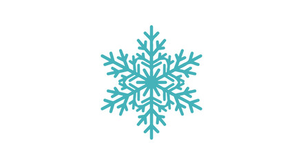 Intricate blue snowflake illustration symbolizing winter frost and seasonal beauty with symmetrical icy crystal patterns suitable for holiday themes