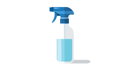 Ergonomic plastic spray bottle with adjustable nozzle for house cleaning and gardening tasks in vibrant blue and transparent design perfect for