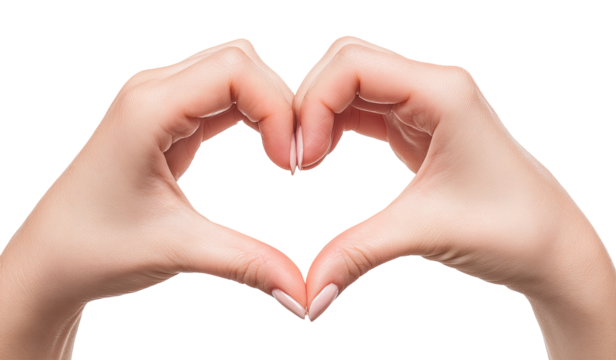 Hands forming a heart shape