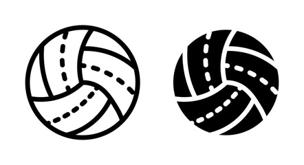 Naklejka premium Volleyball ball icons vector graphics collection on white background