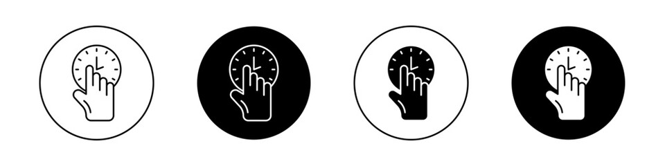 Specify at time icons vector graphics collection on white background