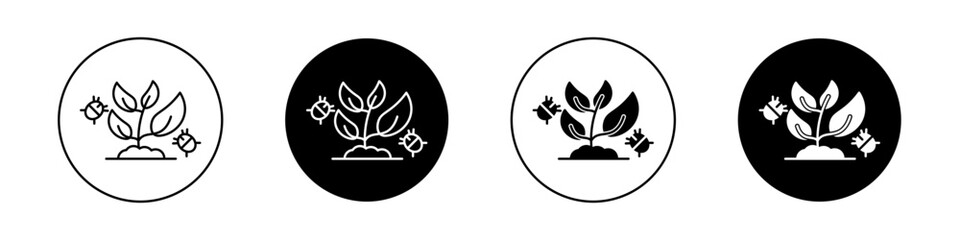 Pest plant icons vector graphics collection on white background © Chris