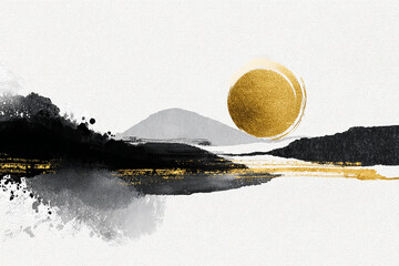 手描き和風の背景イラスト　AI生成画像