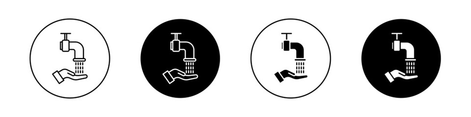 Ablution icons vector graphics collection on white background