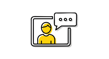 Connect with customers online using this vibrant communication icon for modern business solutions