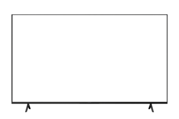 Sleek, modern flat-screen television with minimalist stand, perfect for home entertainment setups and technology showcases, offering a cinematic viewing experience.