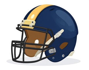 Fototapeta premium Illustrated American Football Helmet in Team Colors, Ready for Action