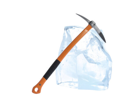 Ice pick ax icon isolated on a white background.