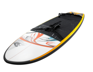 Surfboard icon isolated on a white background.