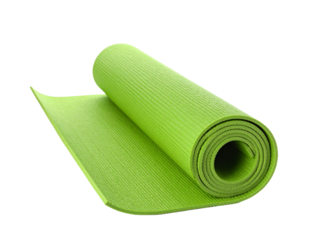 Yoga mat icon isolated on a white background.