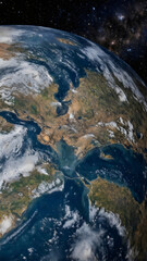 Planet Erde im All - Landschaft Wallpaper - Natur Hintergrundbild