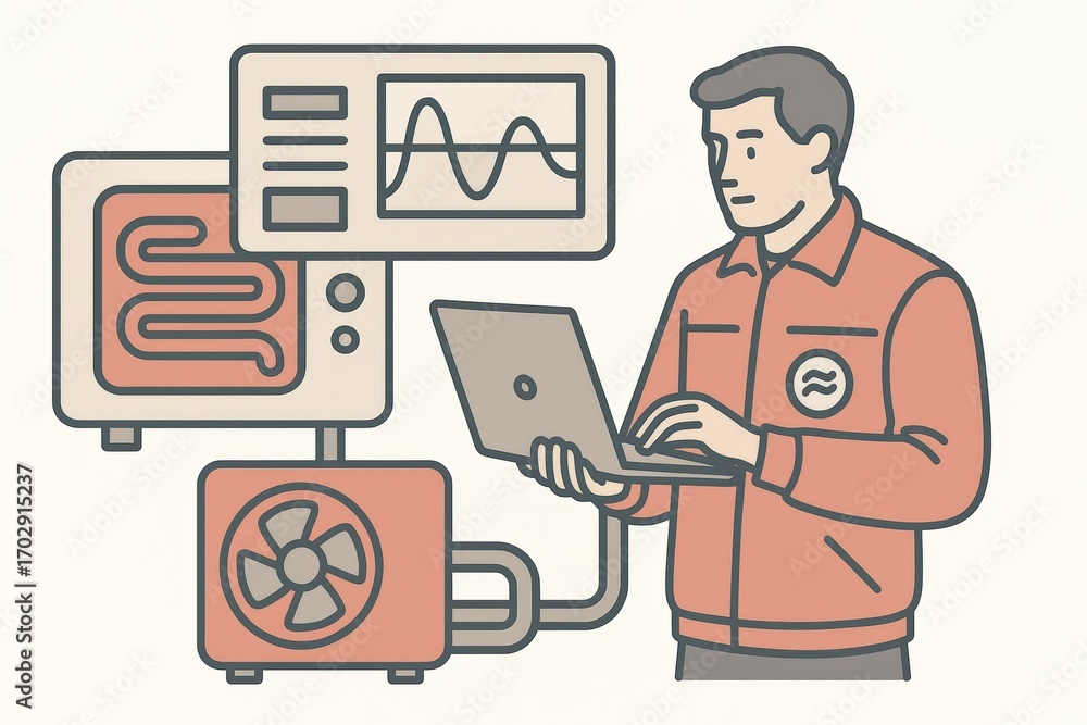Aufkleber skilled technician engaged in hands-on analysis of advanced mechanical systems while leveraging inno