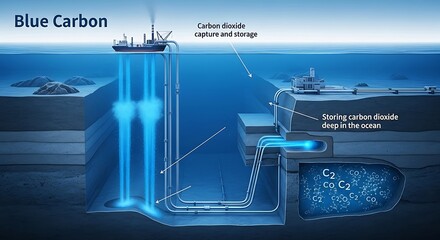 Blue Carbon Capture and Storage System.