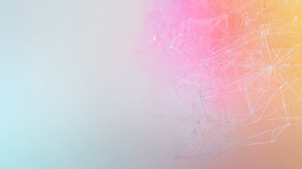 conceptual. Abstract data visualization as a colorful particle cloud, representing modern tech concepts. product launch decks.