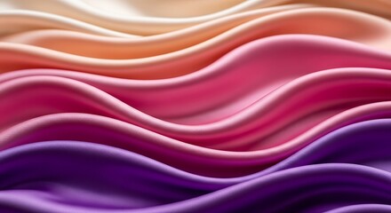 Fototapeta premium Wavy Silk Fabric in Gradient Colors texture background