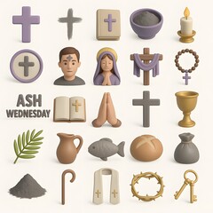 25 Ash Wednesday Icon Pack