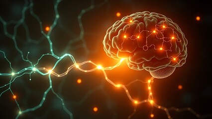 A human head exploding with chaotic wires, symbolizing sensory overload and mental strain.