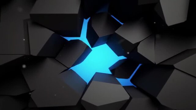 Abstract shattered wall