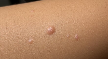 Fototapeta premium Stunning Close-up of a person's skin with acne, promoting skin positivity and the beauty of real, unedited skin textures for Creative Projects