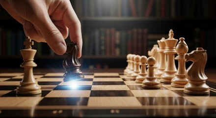Make your next strategic move with this compelling chess scene, perfect for illustrating business strategy, leadership decisions, and winning tactics in a visually striking way