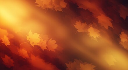 Abstract Autumn Background with Vibrant Colors and Bokeh Effect