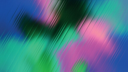 Moody Futuristic Glass Ripple Texture with Vertical Blur and Vibrant Neon Lights, Dark Gradient Abstract Vector Background for Digital Art, Posters, and Modern Design Projects