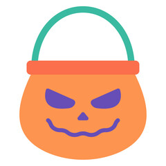 할로윈 호박 바구니 일러스트