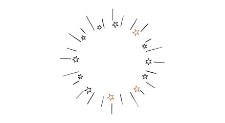 Elegant starburst frame with charming vintage accents for your modern design project and creative presentations