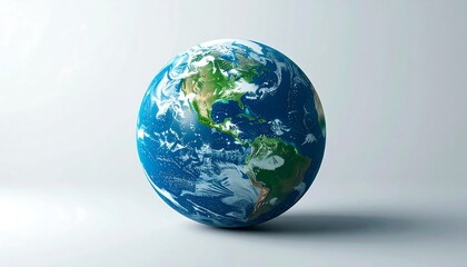 Earth globe on plain background