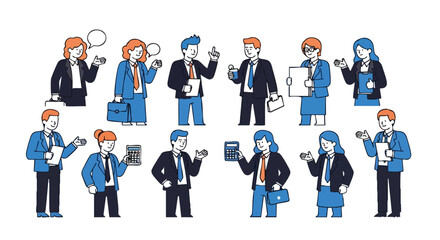 Diverse business professionals collaborating and presenting ideas in a modern, professional setting