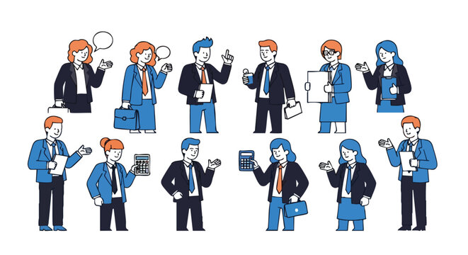 Diverse business professionals collaborating and presenting ideas in a modern, professional setting