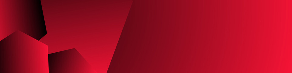 Abstract Red Gradient Geometric Background with Modern Shapes, Bold Vector Design for Banner, Web, and Presentation