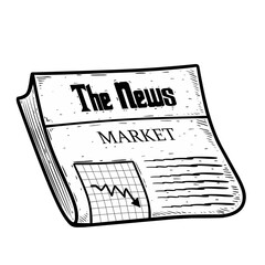Sketch of newspaper