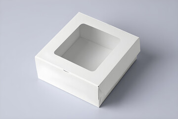 White Cardboard Box with Clear Window for Pastries or Gifts packaging