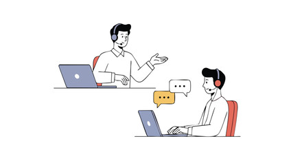 Professional business colleagues collaborating remotely, sharing ideas and solutions through online communication tools