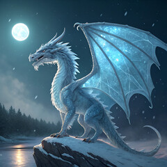 dragon on the moon