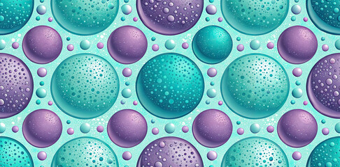 Textured Bubble Pattern in Teal and Purple for Unique Backgrounds and Artistic Designs