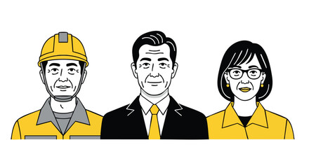 Diverse professional team portrait showing unity and expertise in business and construction settings.