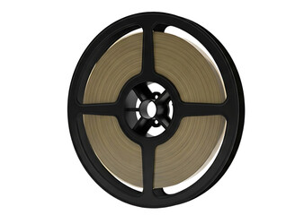 Fototapeta premium Vintage 8mm film reel isolated on transparent background