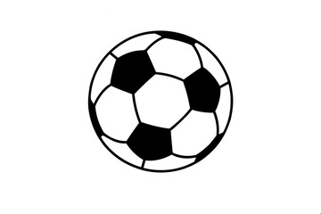 Soccer Ball on White Background | Illustration of Traditional Black and White Football for Sport and Recreation Themes