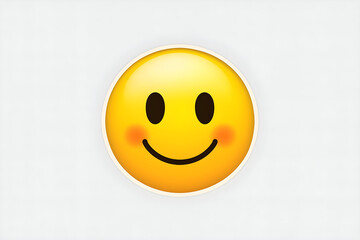 Fototapeta premium Smiley Face Icon | Yellow Emoji with Smiling Expression for Social Media and Digital Communication
