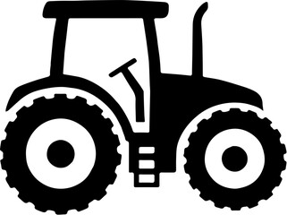 tractor icon vector illustration, isolated on white