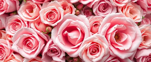 Fototapeta premium Intricate rose tapestry, romantic floral texture, soft pastel hues, lush blooms, detail, fabric