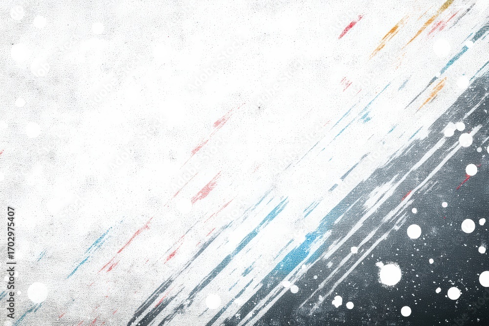 Poster abstract dynamic texture with streaks of color blending across a deep background conveying motion cr