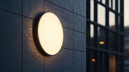 Round wall light mockup