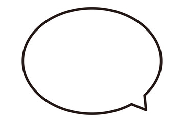 シンプルな吹き出しフレームのイラスト素材